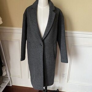 Madewell monsieur coat in charcoal gray
